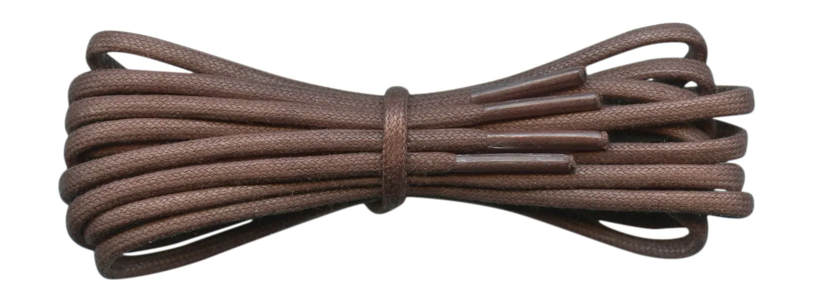 Round 3 mm Brown waxed cotton shoelaces