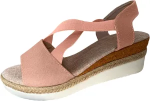 Sandals Womens Platform Sandals Women Slip on Orthopedic Arch Support Outdoor Camping Walking Ankle Strap