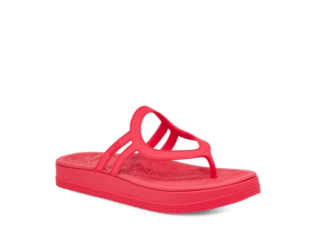 Sanuk Womens Sunshine Bittersweet Red