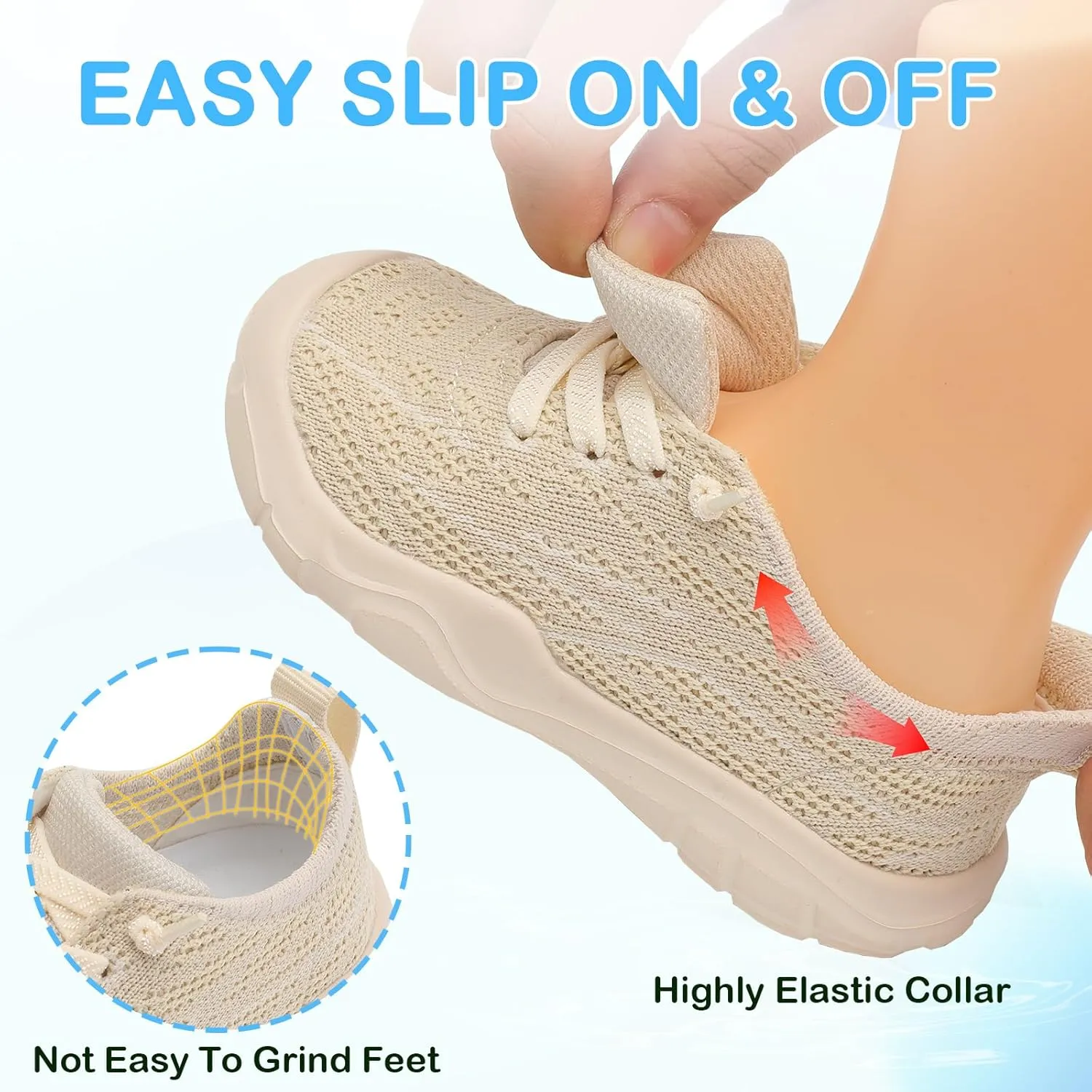 Scurtain Toddler Shoes Boys Girls Barefoot Shoes Kids Breathable Sneakers Slip on Toddler Sneakers