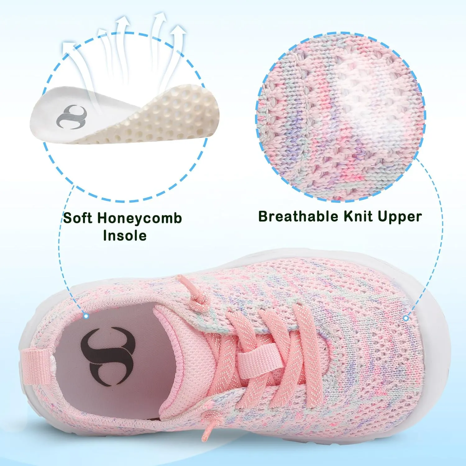 Scurtain Toddler Shoes Boys Girls Barefoot Shoes Kids Breathable Sneakers Slip on Toddler Sneakers
