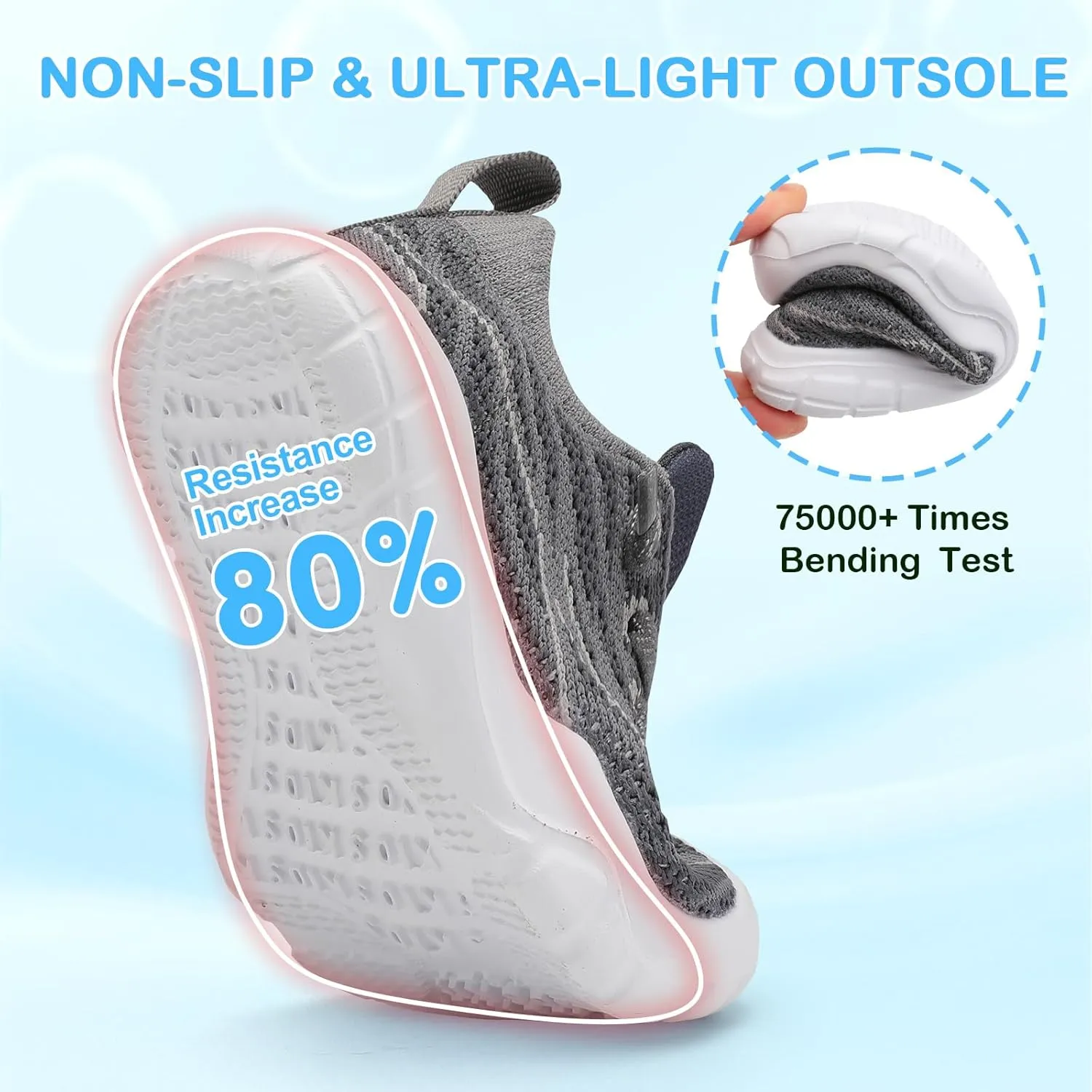 Scurtain Toddler Shoes Boys Girls Barefoot Shoes Kids Breathable Sneakers Slip on Toddler Sneakers