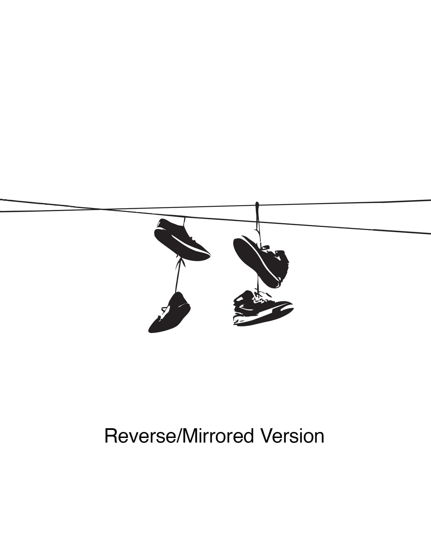 Shoes Thrown On Wire Vinyl Wall Art Decal Sticker NYC / Urban / Brooklyn Theme Decor. Kid's Room. #1529
