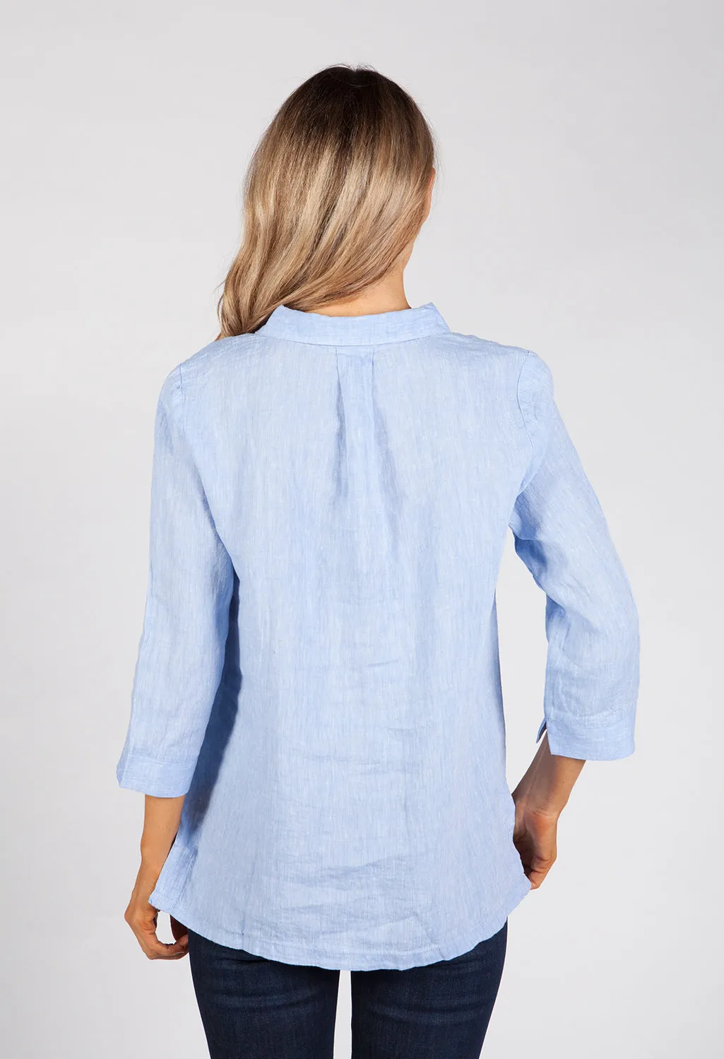 Sky Blue Linen Shirt
