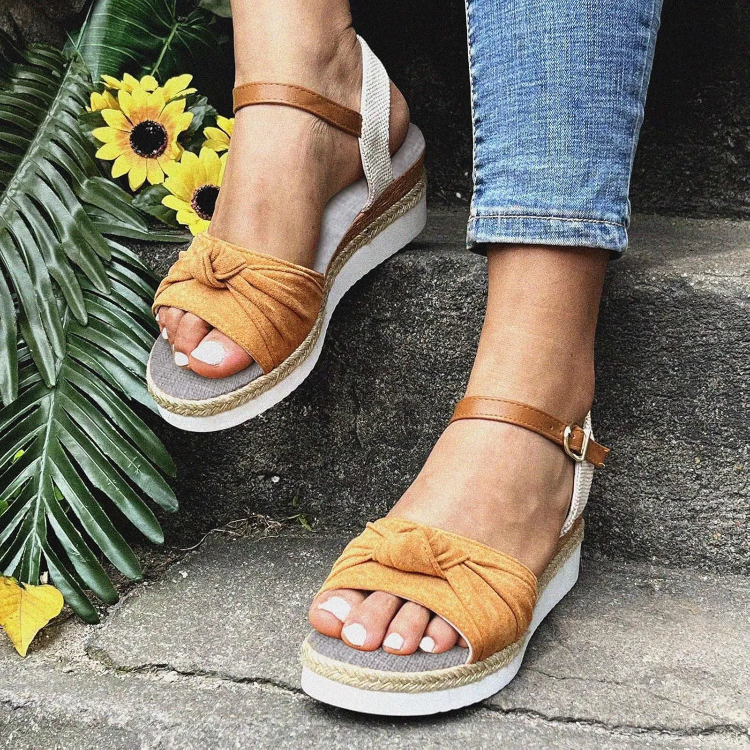 Slide Sandals for Women Flat Sandal Womens Dressy Women's Sandals Open Toe Dress Outdoor Casual