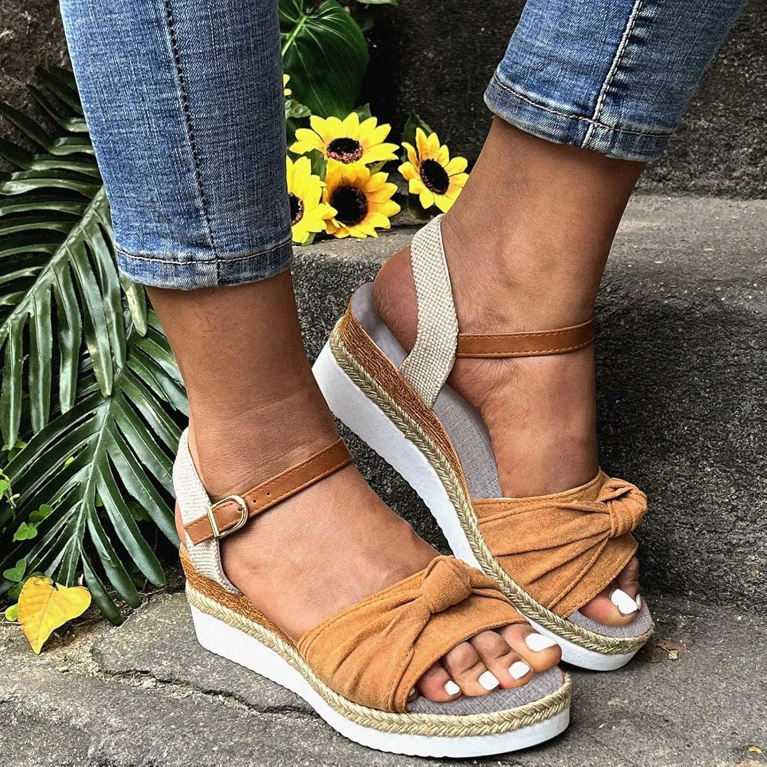 Slide Sandals for Women Flat Sandal Womens Dressy Women's Sandals Open Toe Dress Outdoor Casual