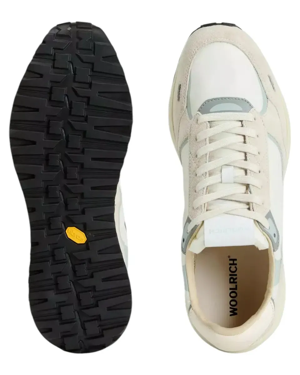 Sneakers Retro in Nylon con Dettagli in Pelle e Camoscio