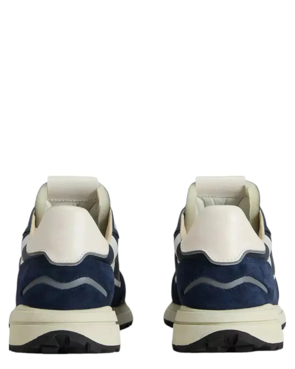 Sneakers Retro in Nylon con Dettagli in Pelle e Camoscio