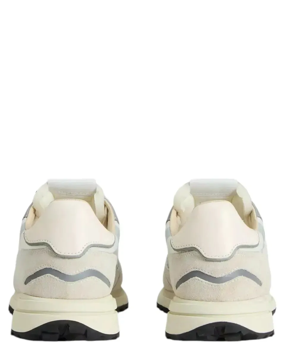 Sneakers Retro in Nylon con Dettagli in Pelle e Camoscio