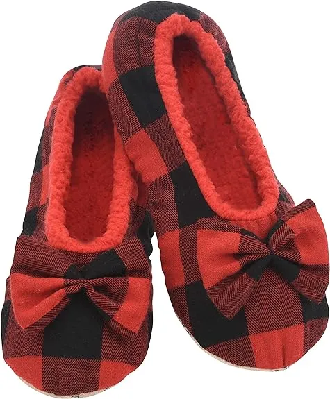 Snoozies Cozy Little Foot Coverings Buffalo Plaid