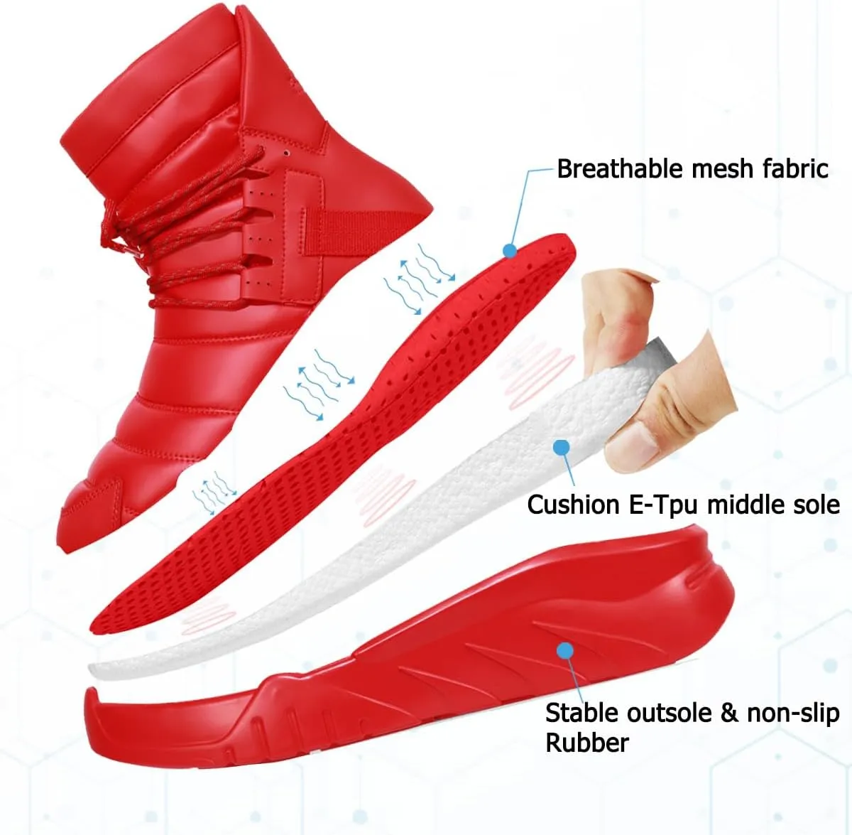 Soulsfeng Men's Women's Waterproof Snow Boots Winter Warm High Top Shoes Anti-Slip Ankle Booties