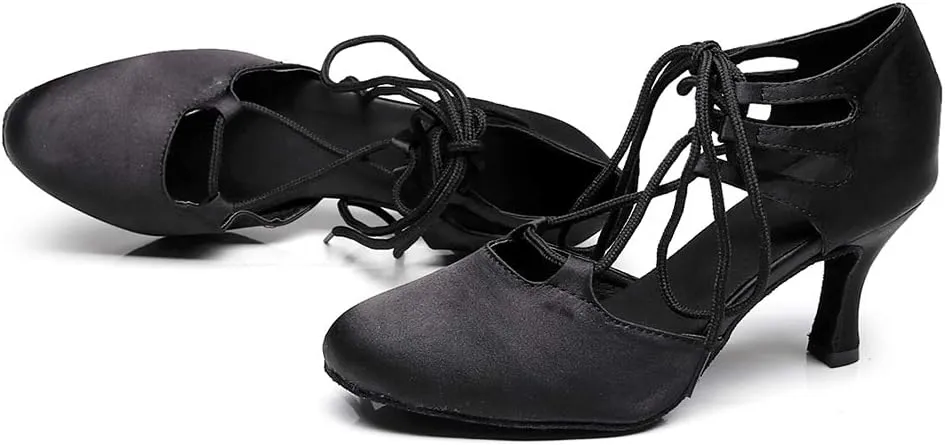 SWDZM Women's Latin Dance Shoes Salsa Ballroom Professional Performance Wedding Party Dance Sandals,Model-QJW1007