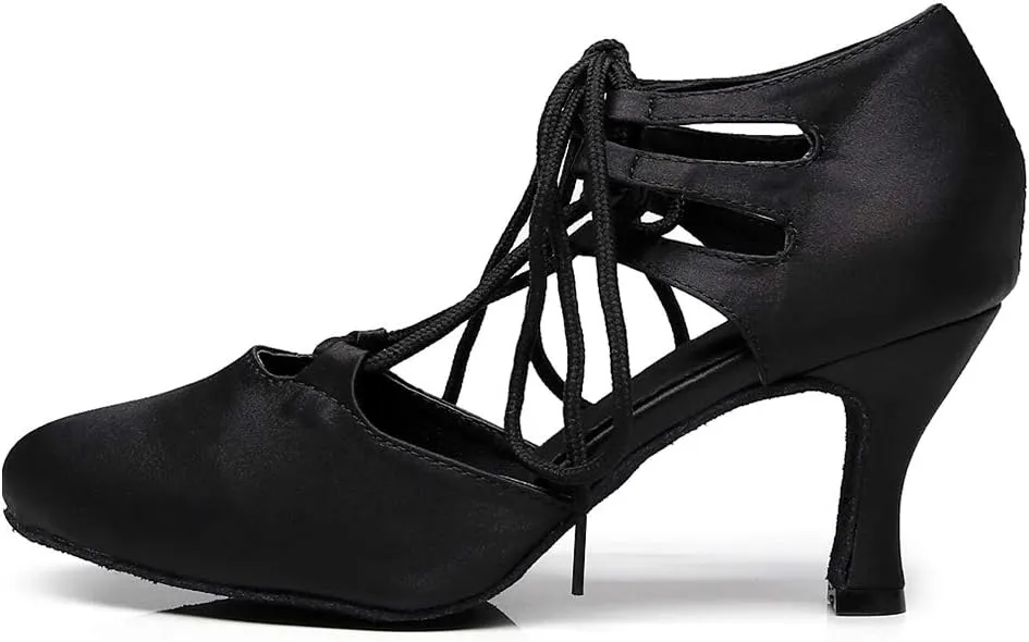 SWDZM Women's Latin Dance Shoes Salsa Ballroom Professional Performance Wedding Party Dance Sandals,Model-QJW1007