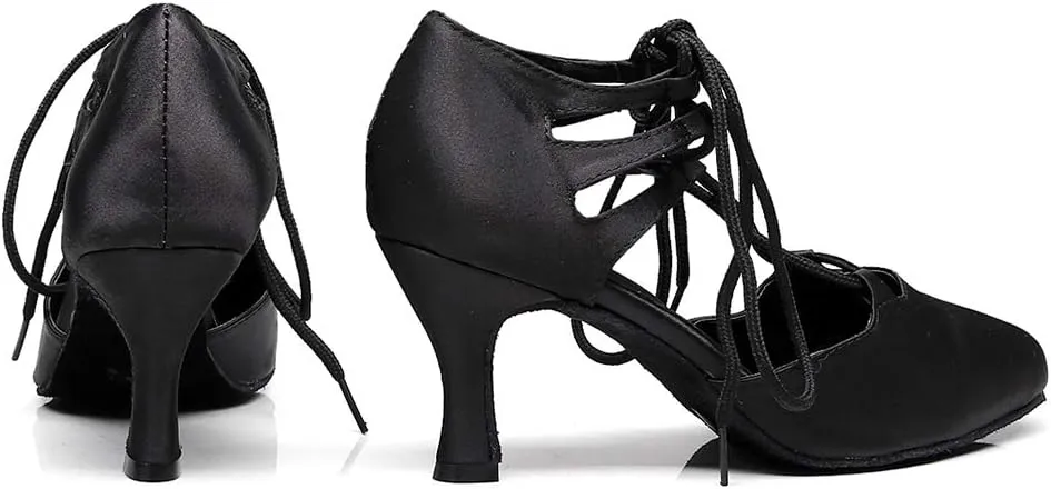 SWDZM Women's Latin Dance Shoes Salsa Ballroom Professional Performance Wedding Party Dance Sandals,Model-QJW1007