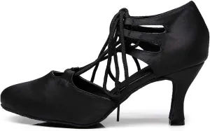 SWDZM Women's Latin Dance Shoes Salsa Ballroom Professional Performance Wedding Party Dance Sandals,Model-QJW1007
