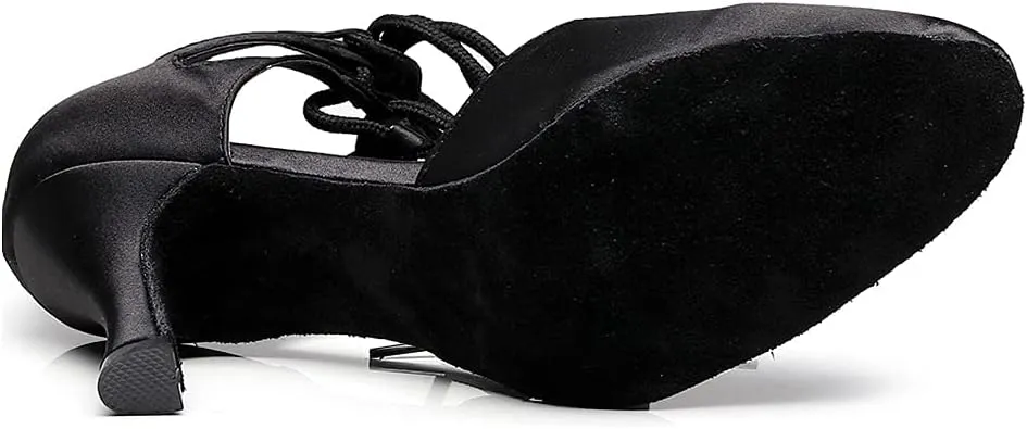 SWDZM Women's Latin Dance Shoes Salsa Ballroom Professional Performance Wedding Party Dance Sandals,Model-QJW1007