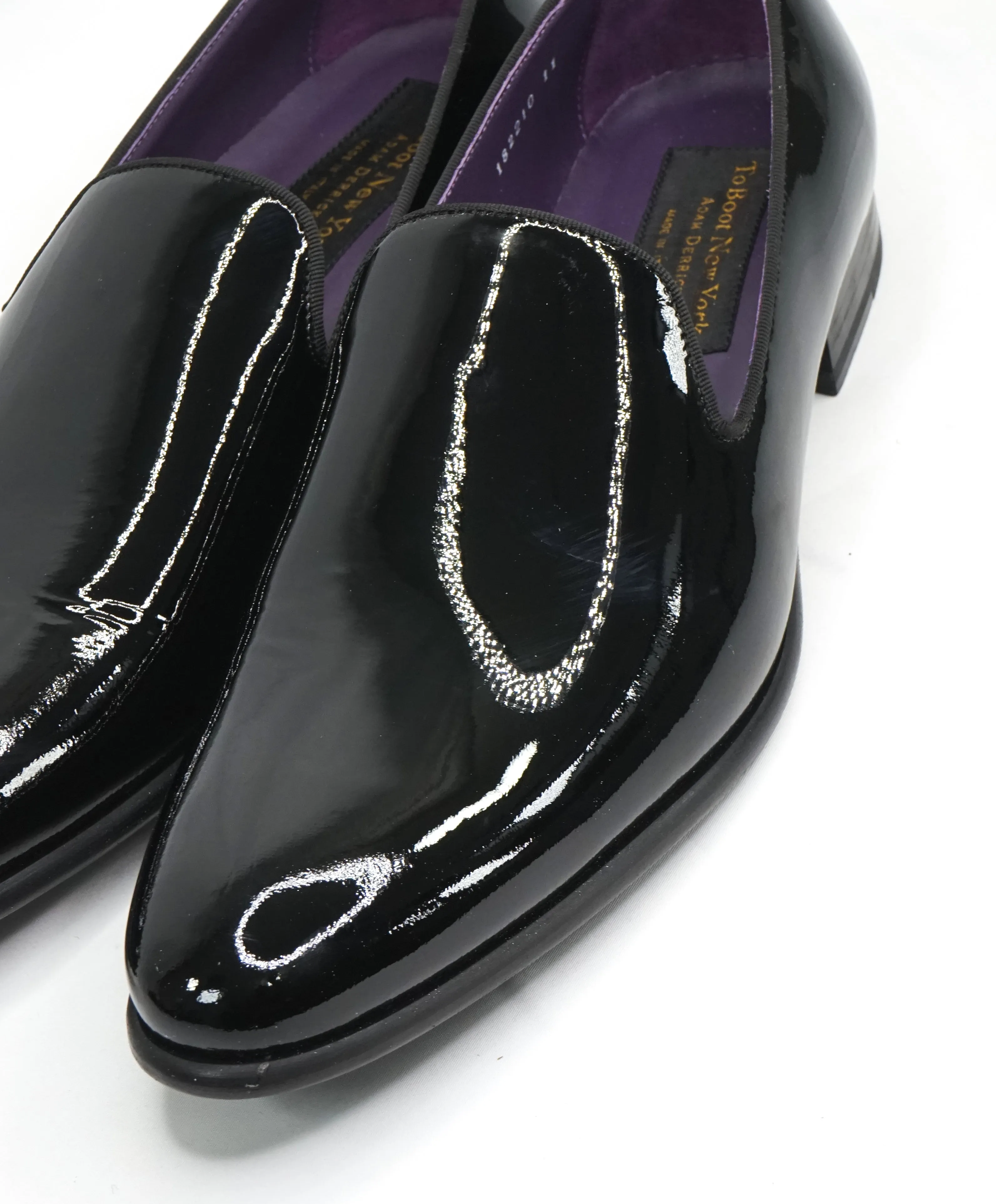TO BOOT NEW YORK - “Delevan” Black Patent Leather Round Toe Loafers - 11