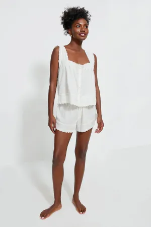 True White The Eyelet Tank