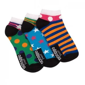 United Oddsocks Womens Trainer Liner 3 Odd Socks Set Size 4 - 8 UK
