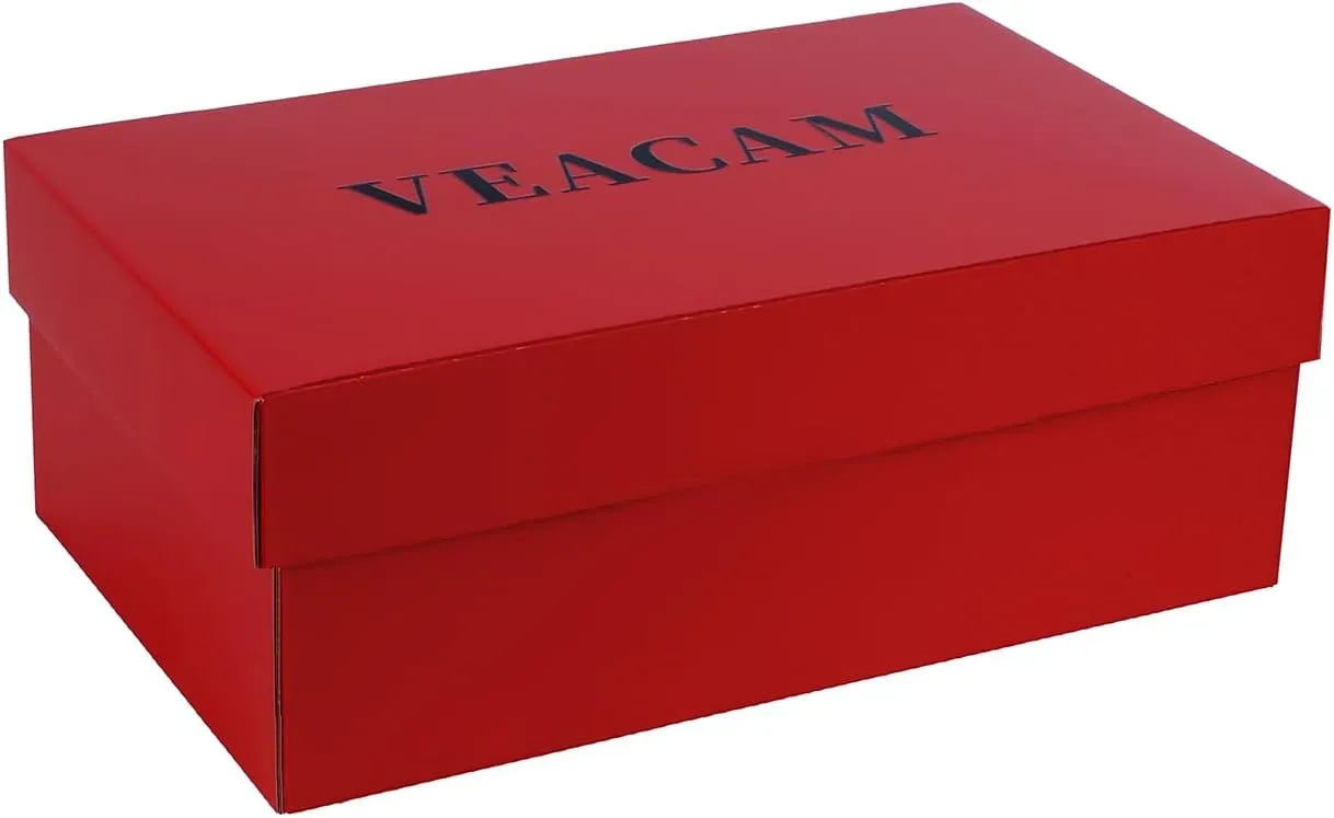 VEACAM Women Fashion Jazz Sneakers Comfort Wedge Platform Leather Dancing Shoes Lace-Up Ballroom Dance Trainers