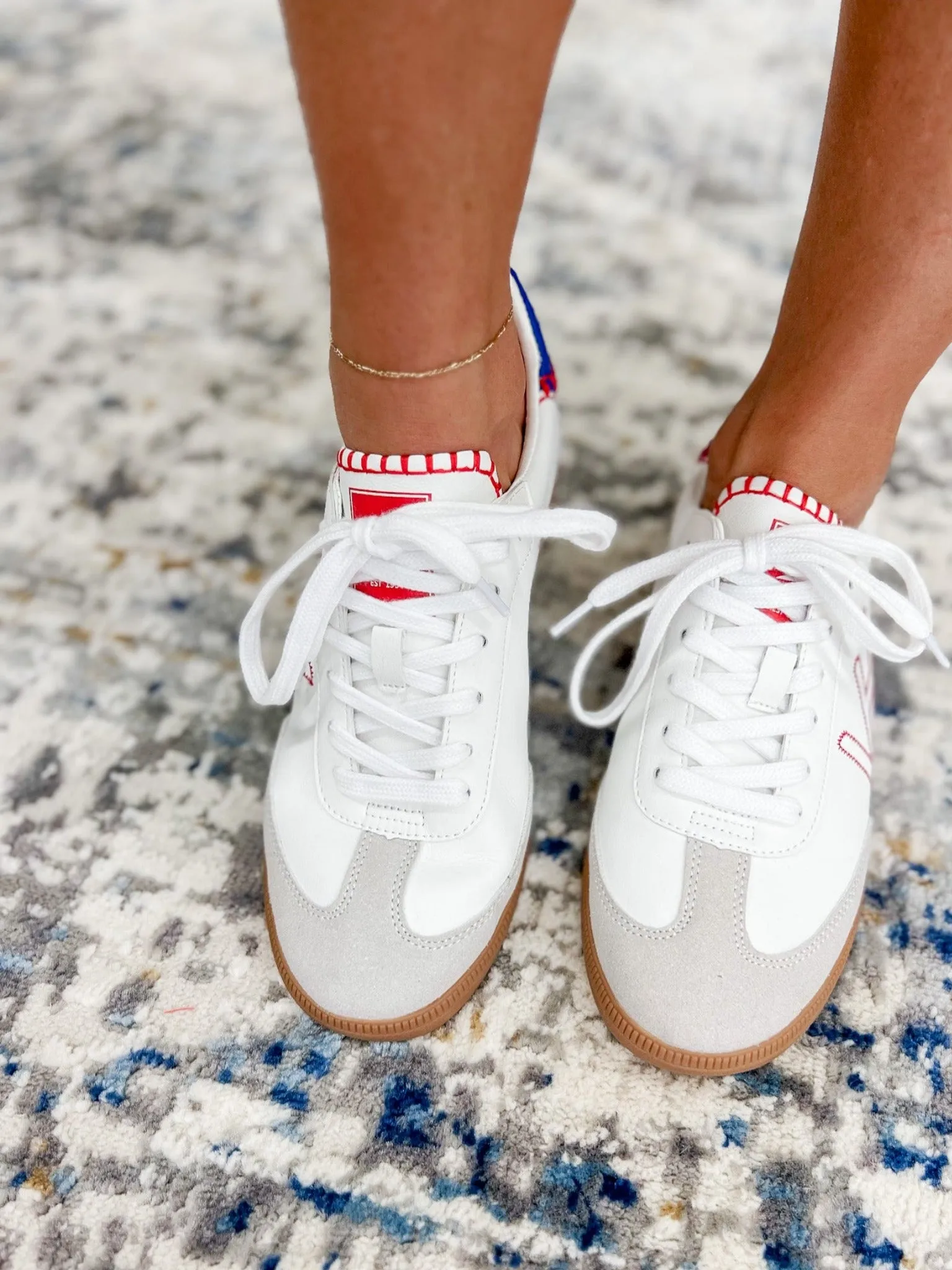 Vintage Havana "The Crisp 13" Low Top Sneaker, Red/Royal