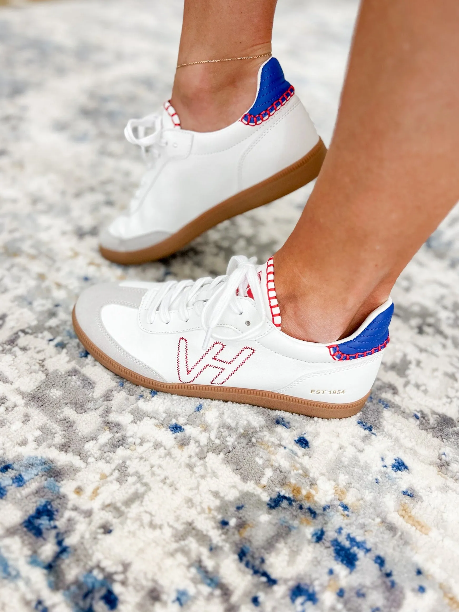 Vintage Havana "The Crisp 13" Low Top Sneaker, Red/Royal