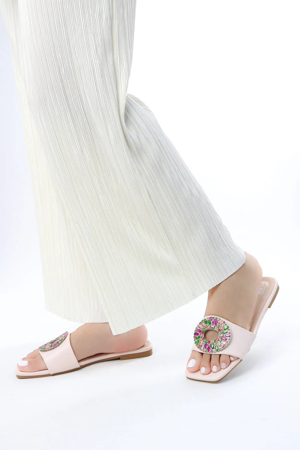 Viny - Women's Gemstone Flat Sandals