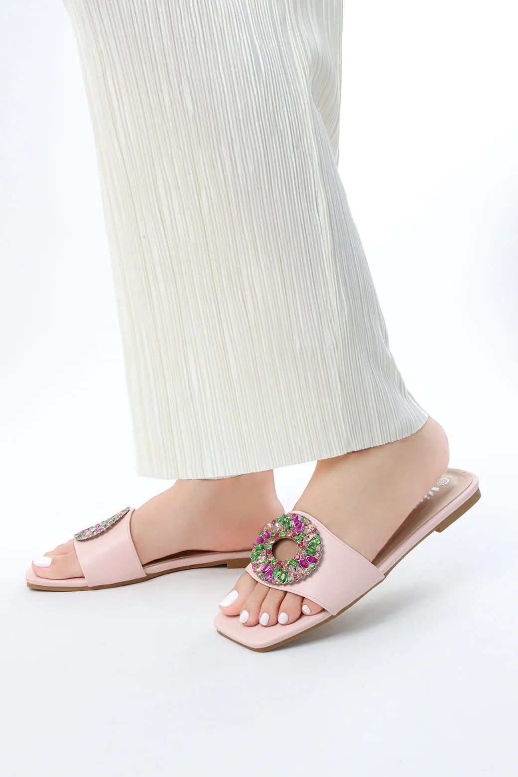 Viny - Women's Gemstone Flat Sandals