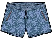 Way Out All Purpose Short - Seaweed Blue Steel