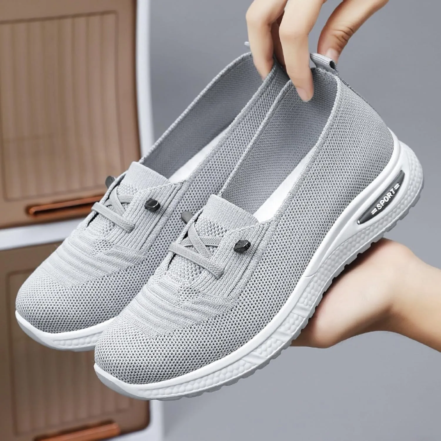 Women Comfy Orthopedic Walking Shoes, 2025 New Orthopedic Women's Breathable Slip On Arch Support Non-Slip Sneakers