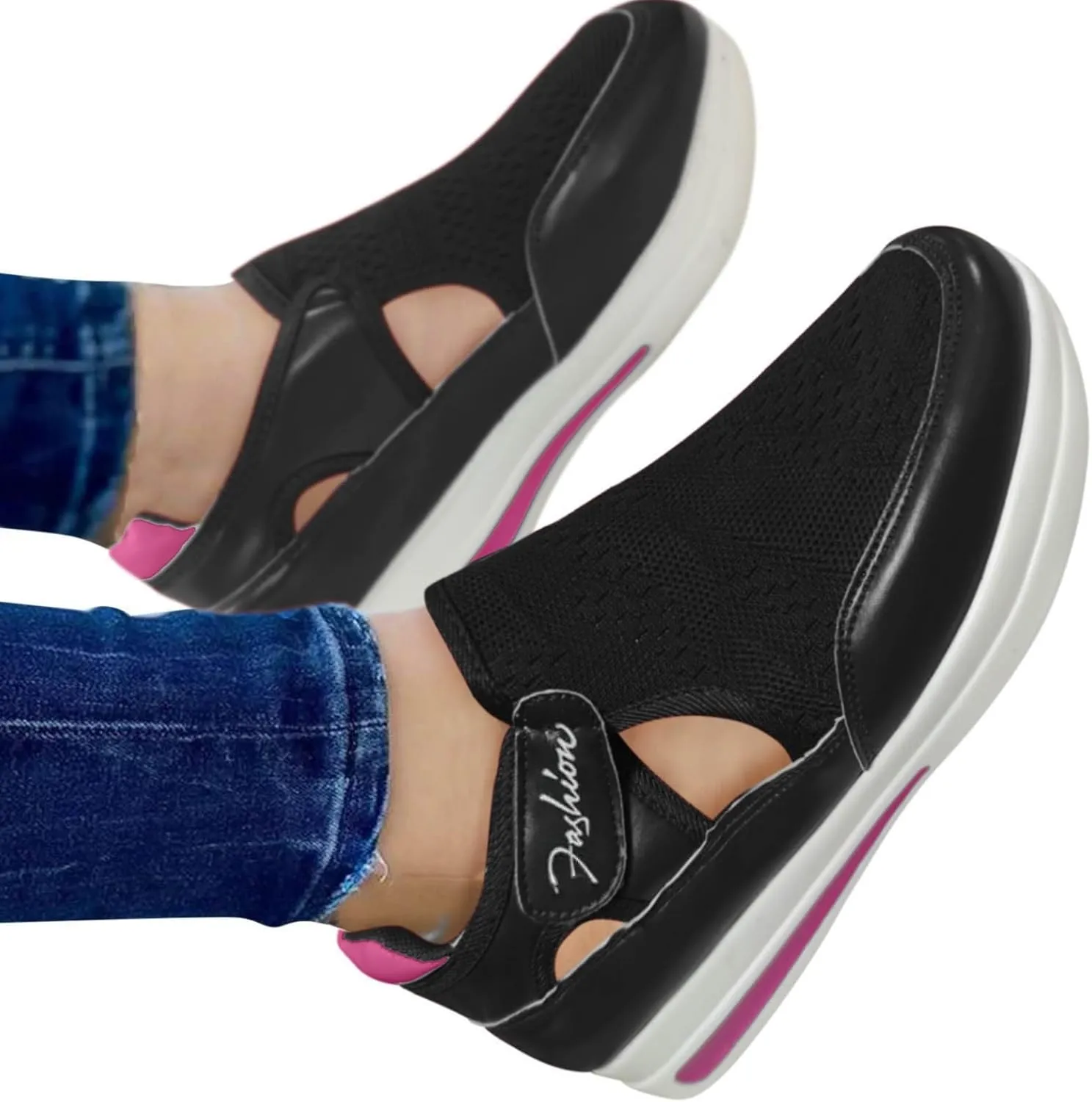 Women Sneakers Size 9.5 Wide Zapatos CModos para Mujer Embarazada Womens Basketball Shoes Size 8 White Women Sneakers All Black Non Slip Restaurant Shoes Women's
