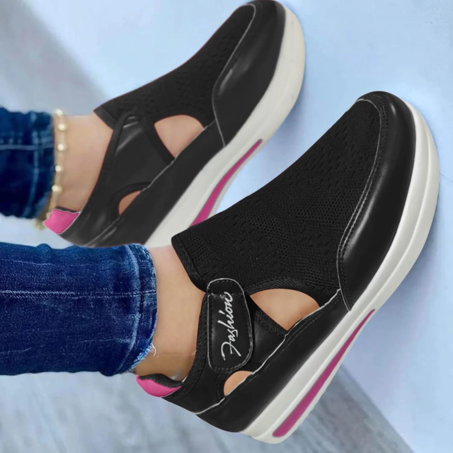 Women Sneakers Size 9.5 Wide Zapatos CModos para Mujer Embarazada Womens Basketball Shoes Size 8 White Women Sneakers All Black Non Slip Restaurant Shoes Women's