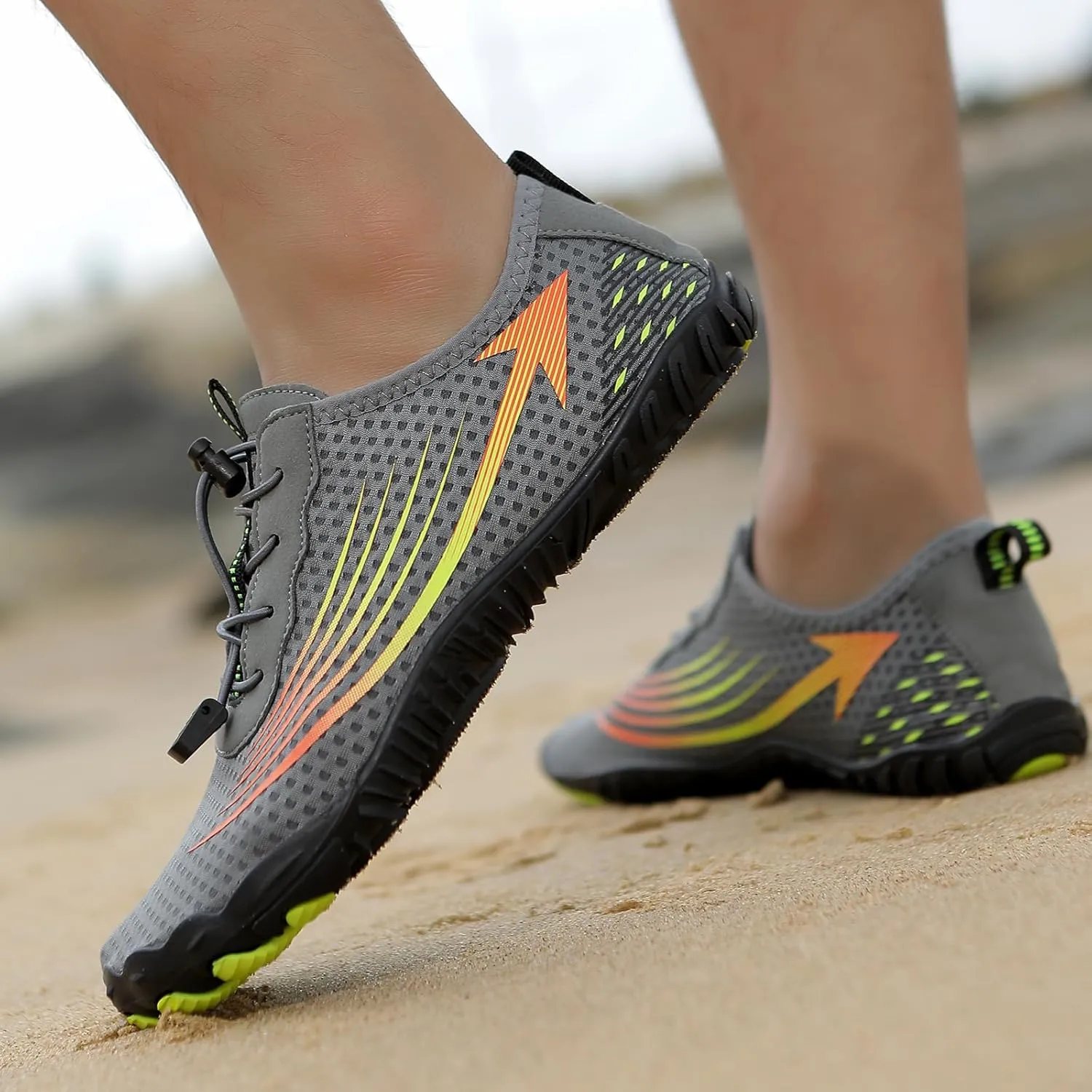 Womens Hiking Shoes Lightweight Healthy & Non-Slip Barefoot Footwear Breathable Quick-Dry Water Sports Barefoot Shoes Fashion Swim Beach Pool Surf Yoga Sneakers Grounding Shoe