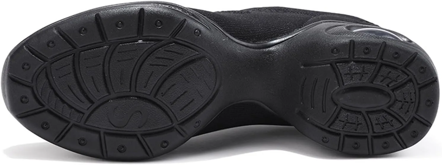 Women's Jazz Shoes Dance Trainers Lace Up Cushion Breathable Ladies Split Sole Dance Sneakers Platform Shoes