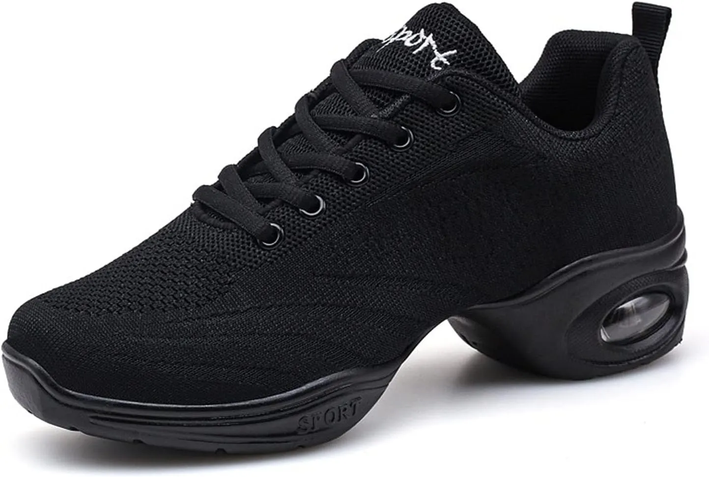 Women's Jazz Shoes Lace-up Dance Sneakers Lady Split Sole Air Cushion Modern Dance Shoes Platform