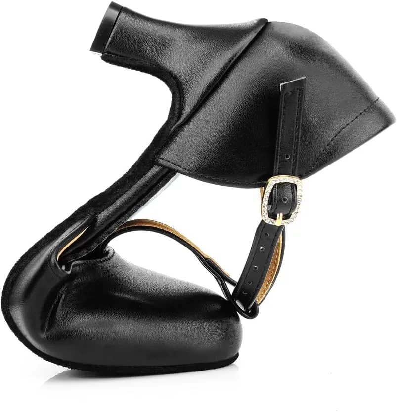 Women's Latin Ballroom Dancing Heels Wedding Pumps T-Strap Character Shoes