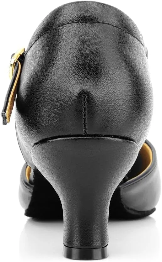 Women's Latin Ballroom Dancing Heels Wedding Pumps T-Strap Character Shoes