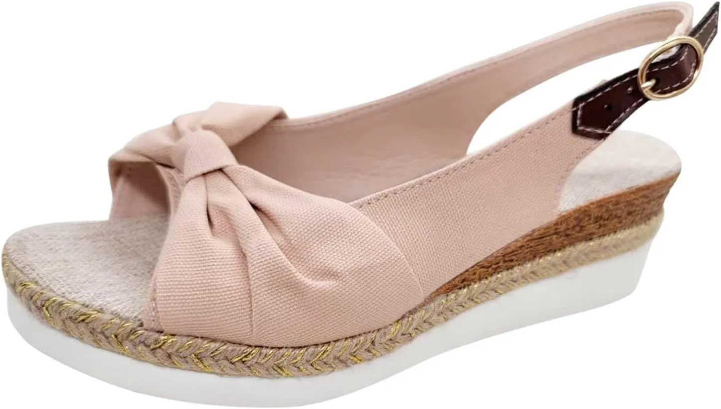 Womens Platform Sandals with Ankle Strap Dressy Open Toe Beach Shoes Comfort Dress Slippers Outdoor Walking Sandals