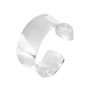 Women's Silver Cuff Bangle | Stylish 30mm Classic Plain Silver Cuff Bangle