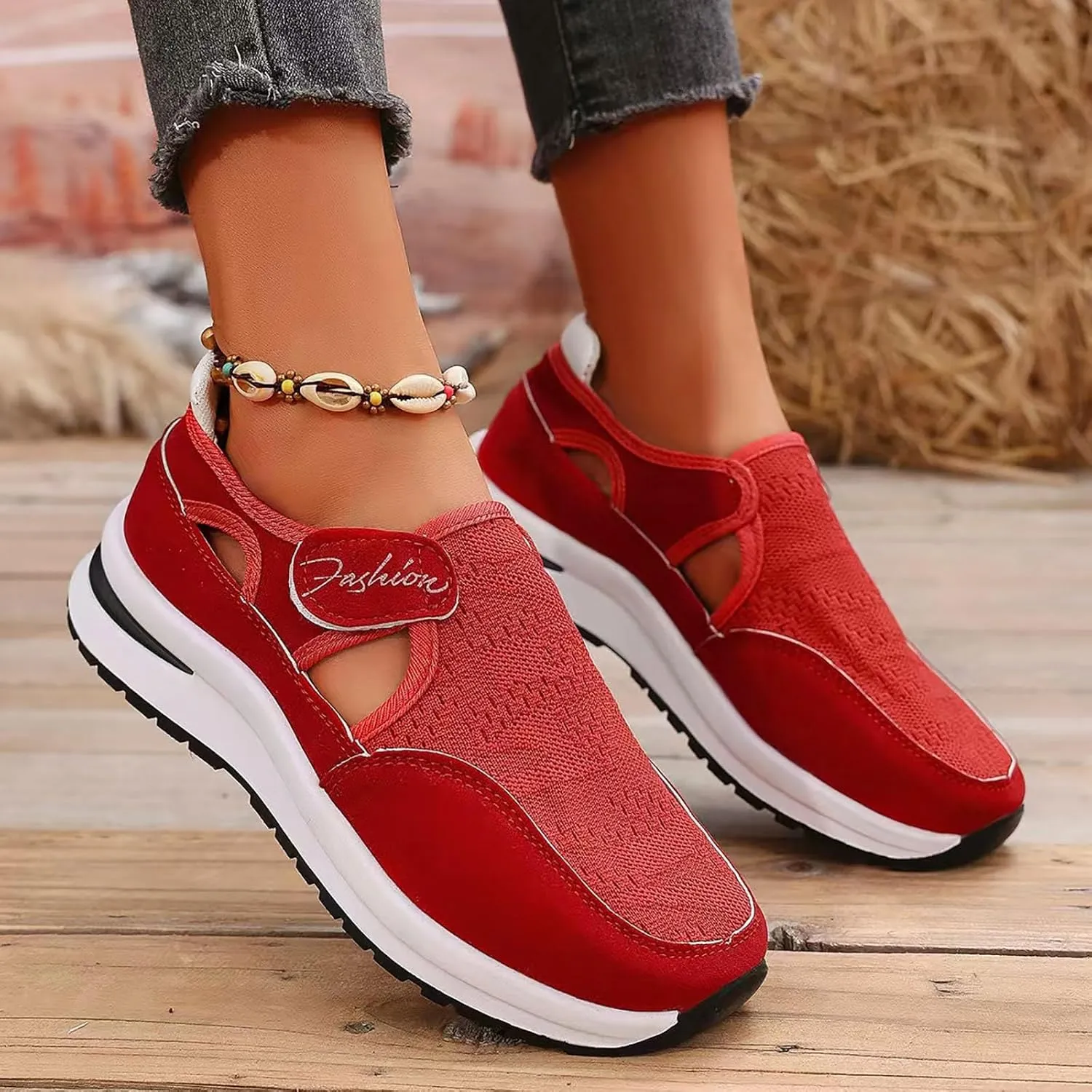 Womens Walking Shoes Breathable Slip On Sneakers Non Slip Athletic Tennis Running Shoes Casual Shoes Arch Support