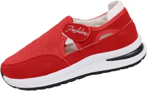 Womens Walking Shoes Breathable Slip On Sneakers Non Slip Athletic Tennis Running Shoes Casual Shoes Arch Support