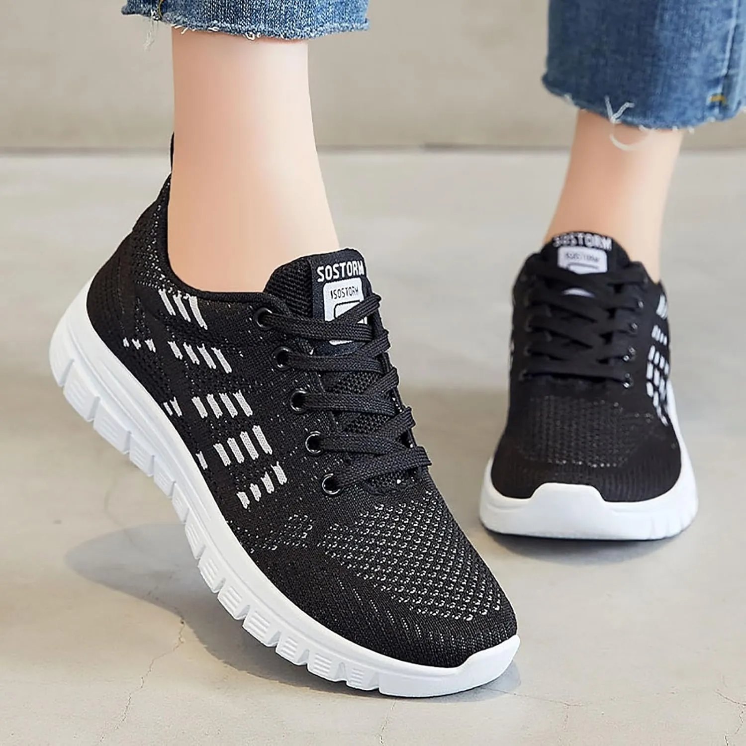 Womens Walking Shoes Comfortable Slip On Sneakers Non Slip Athletic Tennis Running Shoes Casual Shoes Arch Support