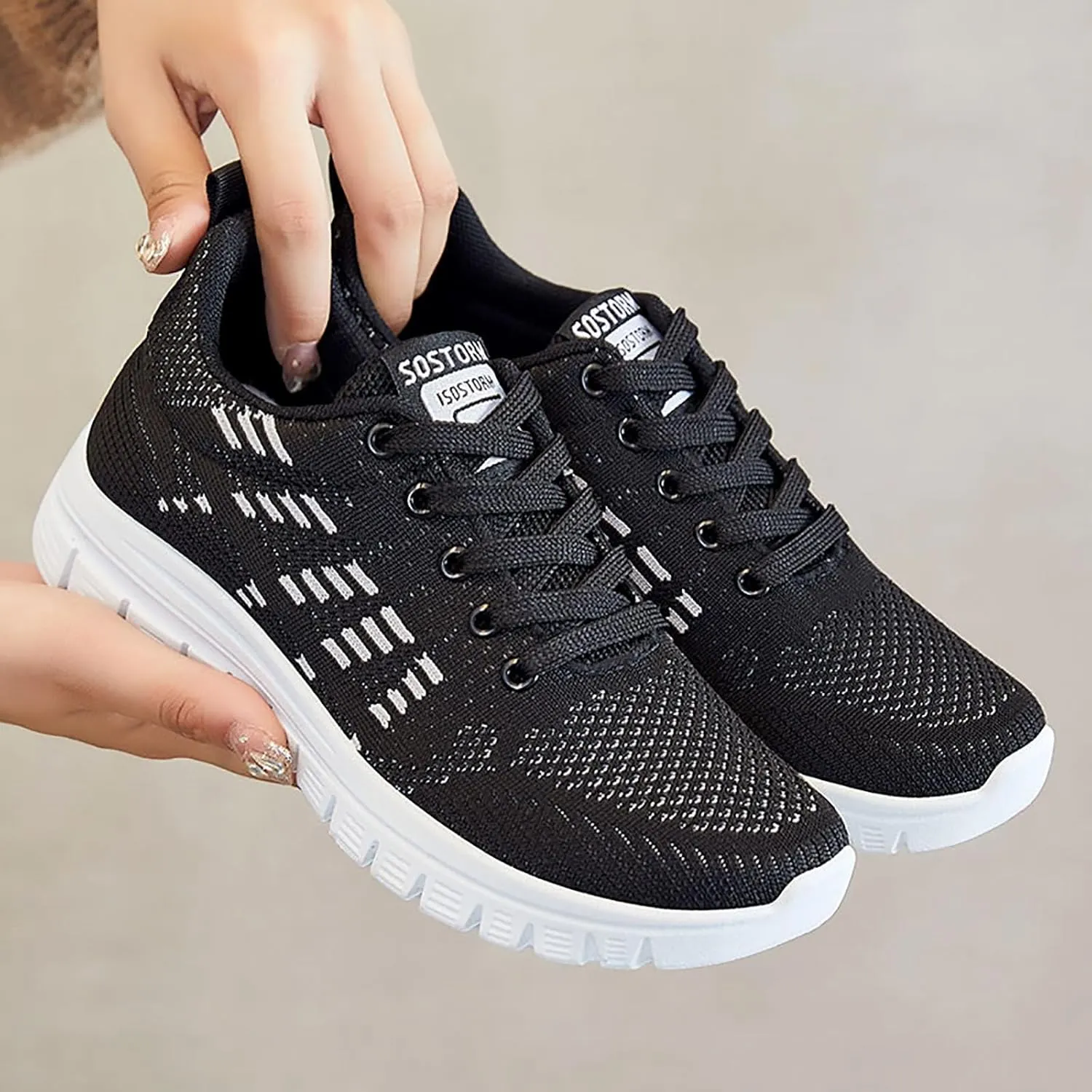 Womens Walking Shoes Comfortable Slip On Sneakers Non Slip Athletic Tennis Running Shoes Casual Shoes Arch Support