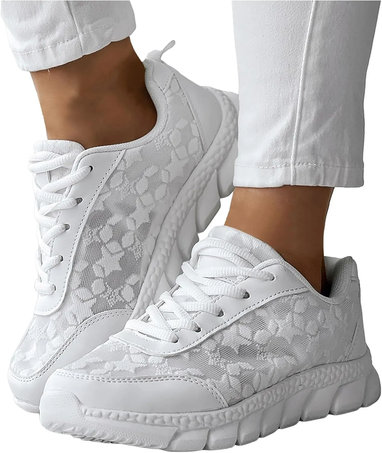 Womens Walking Shoes Comfortable Slip On Sneakers Non Slip Athletic Tennis Running Shoes Mesh Casual Sports Shoes