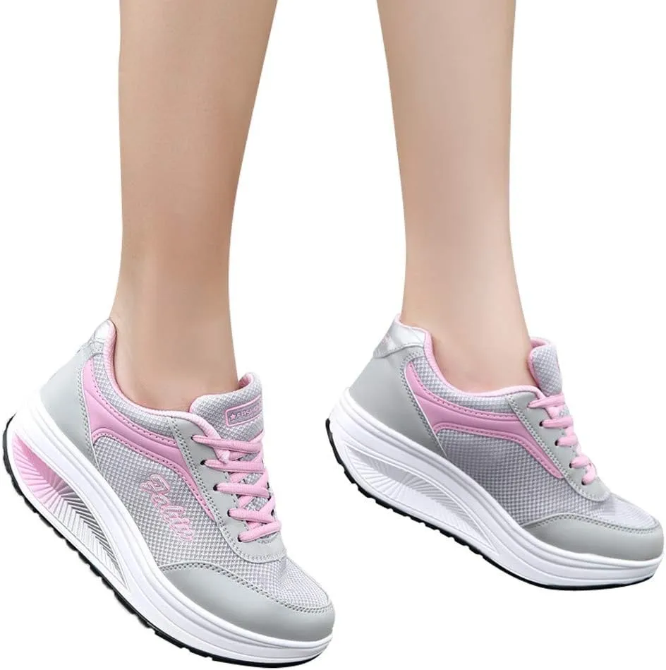 Womens Walking Sneakers Size 10 Wide Zapatillas Ortop??Dicas para Caminar De Mujer para Salir White Tennis Shoes Women Platform Silver Platform Wedge Sneakers for Women Trail Running Shoes Women On