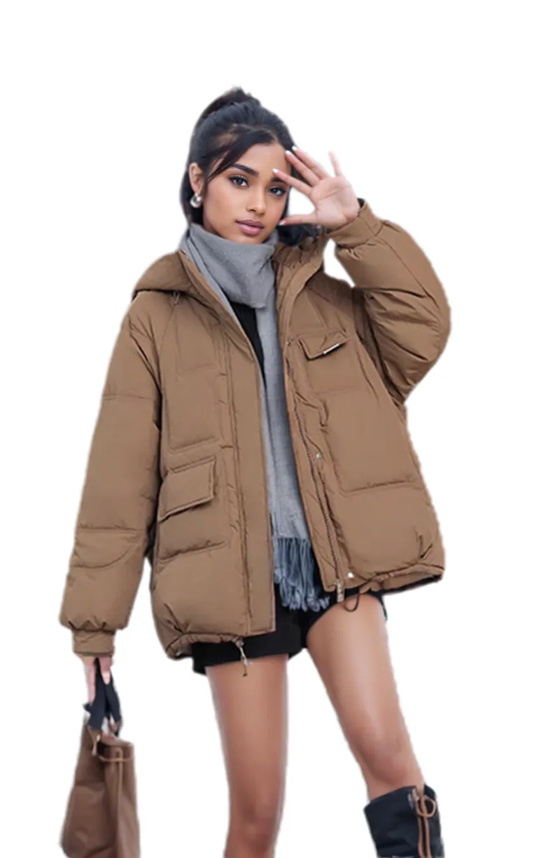 WPJ25003 100% Polyester Women's Multi Asymetrical Pockets Padded Jacket