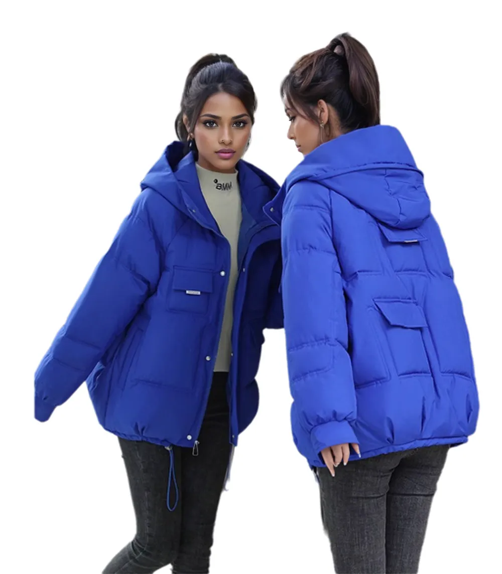 WPJ25003 100% Polyester Women's Multi Asymetrical Pockets Padded Jacket