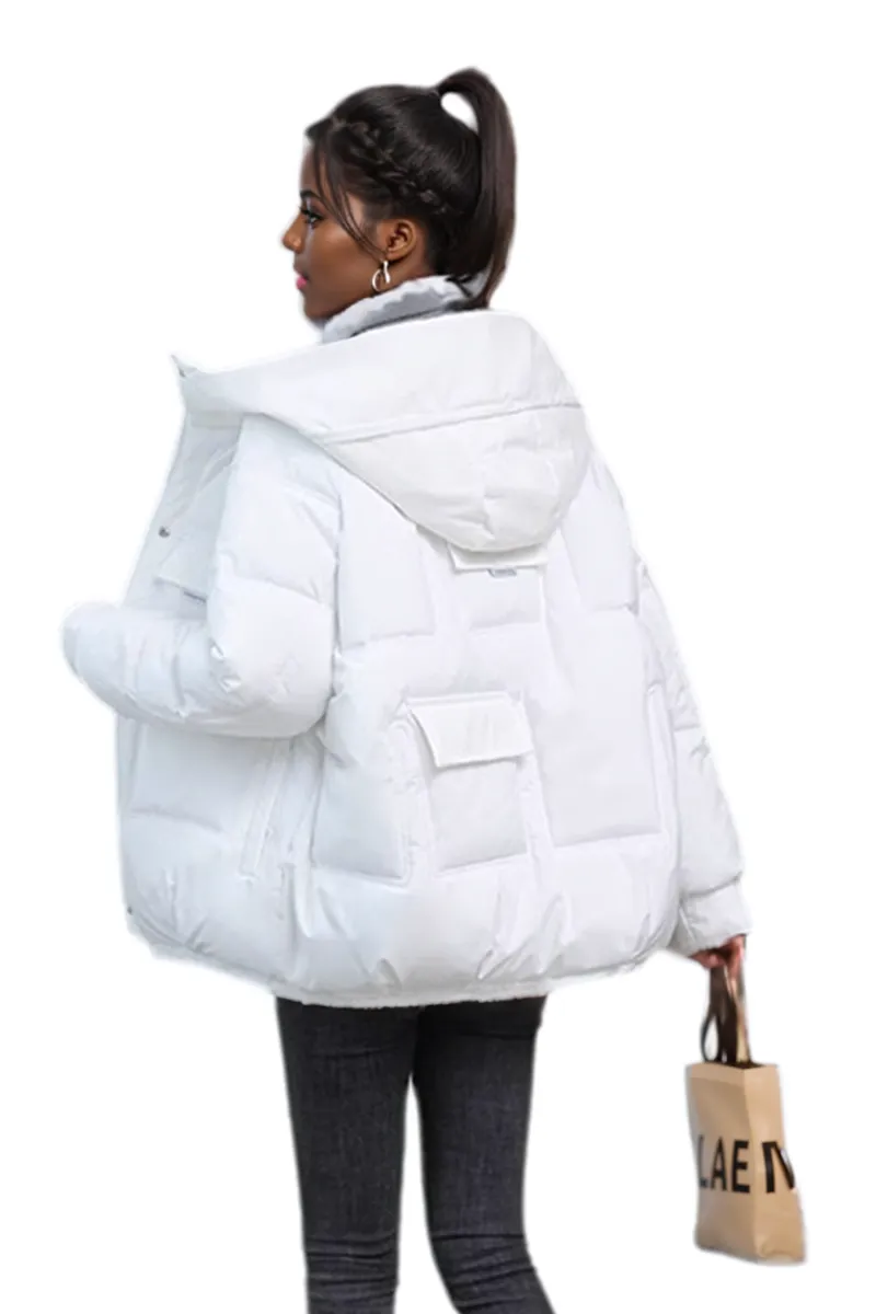 WPJ25003 100% Polyester Women's Multi Asymetrical Pockets Padded Jacket