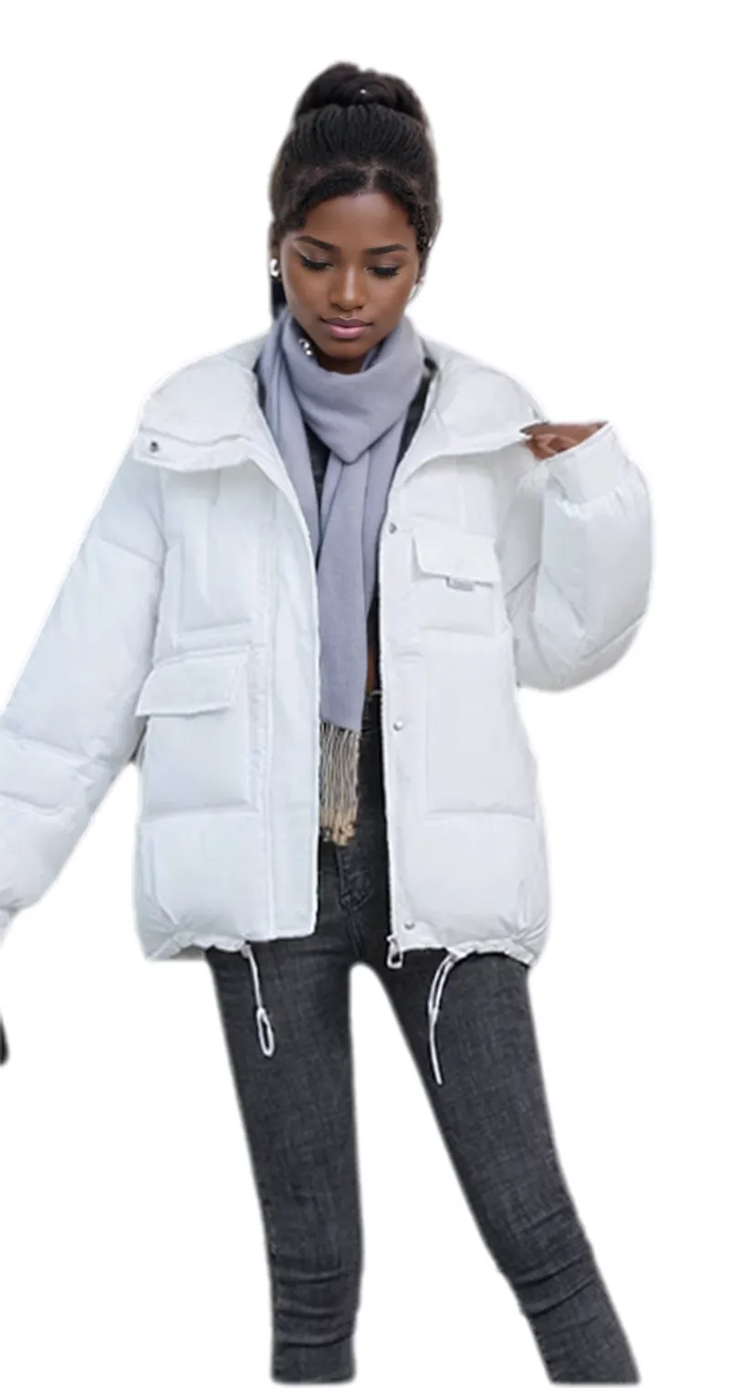 WPJ25003 100% Polyester Women's Multi Asymetrical Pockets Padded Jacket