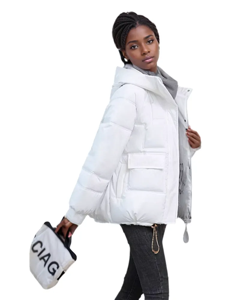 WPJ25003 100% Polyester Women's Multi Asymetrical Pockets Padded Jacket